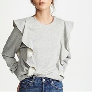 Crewcuts Long Sleeved Crewneck Ruffle Trim Sweatshirt, 12,Style#A1757, NWT